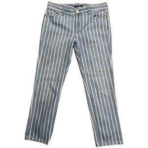 Ralph Lauren Vertical Striped High Rise Jeans Size 8